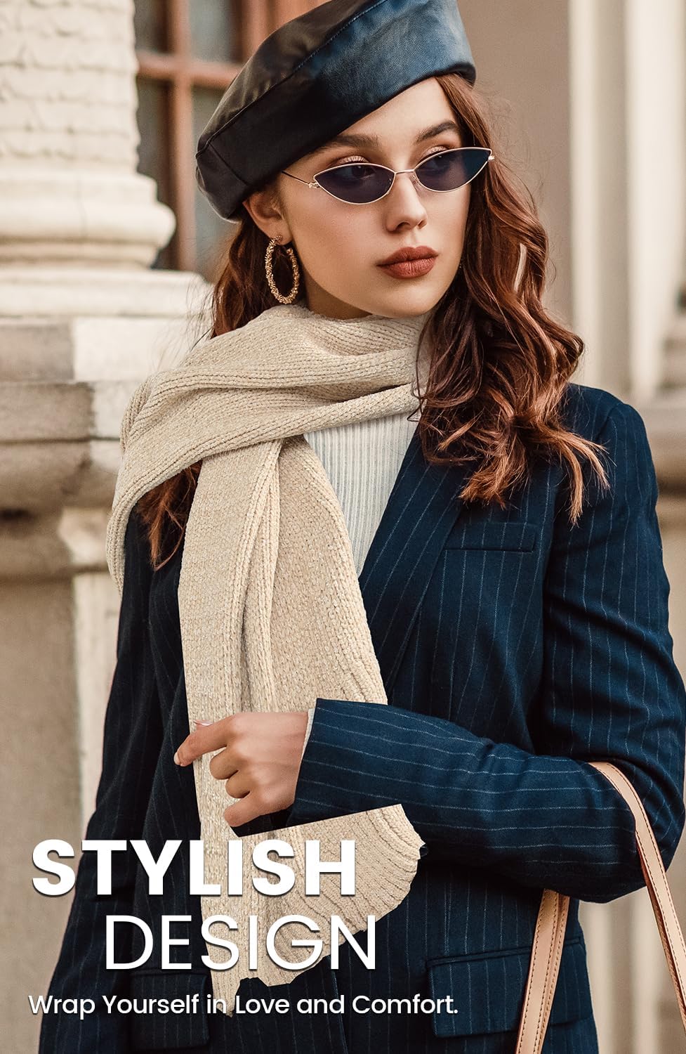 Pleneal Scarf for Women,Soft Chenille Winter Scarves, Womens Warm Thick Scarf for Cold Weather - Image 6