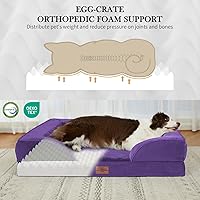 Vista 496 de Comfort Expression - Cama ortopédica para perros extragrandes, 53 x 42 pulgadas, cama impermeable y de apoyo de espuma con cojines removibles