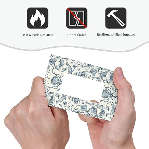 Miniatura 5 de Cubierta de placa de pared para interruptor de luz de animales marinos de pulpo oceánico, decoración individual, placas de interruptor eléctrico de