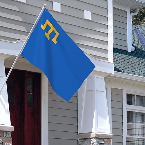 Miniatura 6 de Bandera del pueblo tártaro de Crimea de 4 x 6 pies, poliéster duradero, divertido cartel decorativo para exteriores, banderas de patio para el