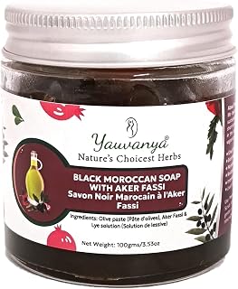 Yauvanya Black Moroccan Beldi Soap with Aker Fassi - 100 gms | Natural Olive Oil, Vitamin E-Rich, Exfoliating, Moisturisin... Price In India