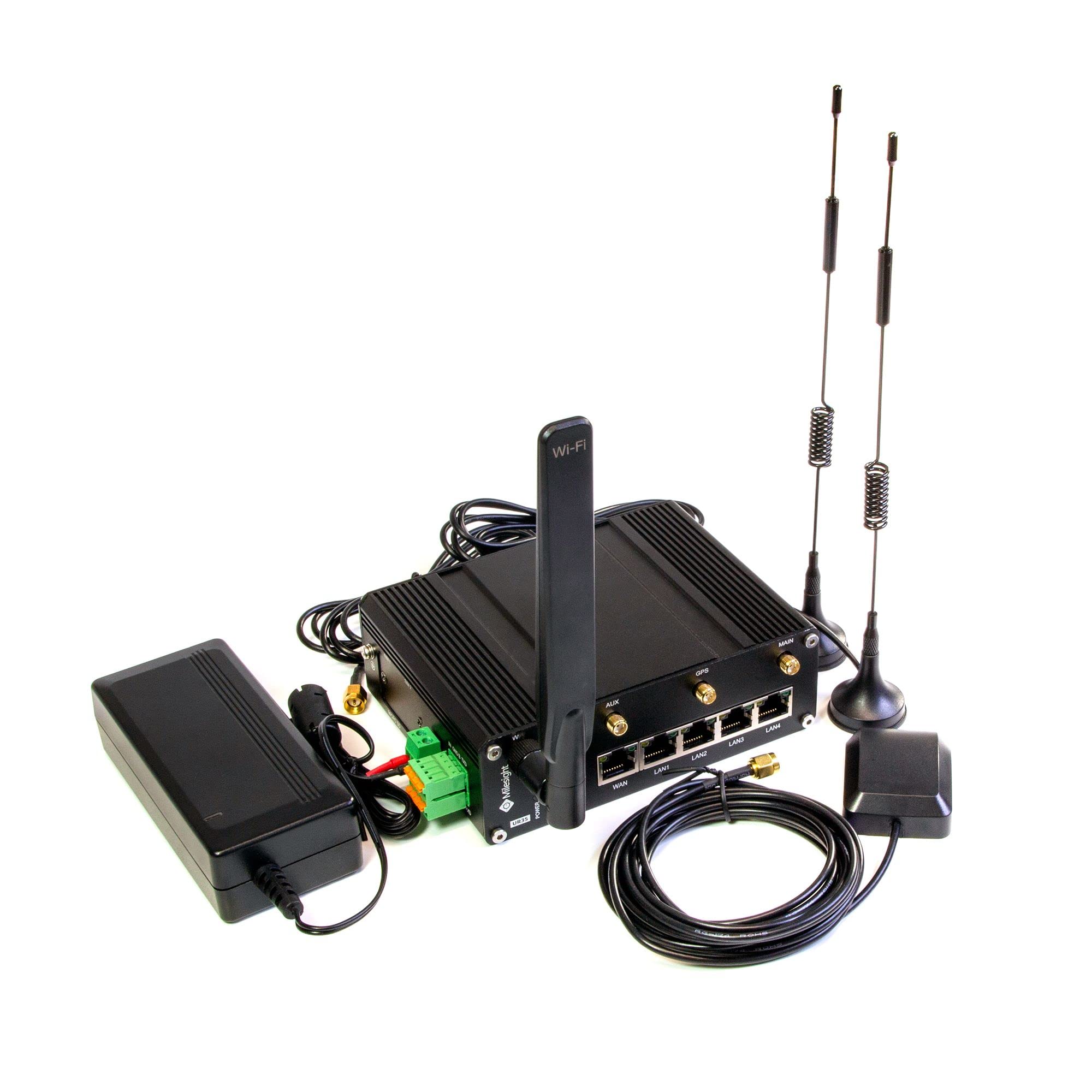 Milesight IoT Industrial Cellular Router UR35-L04EU-G-P-W 3G 4G Wi-Fi PoE - Router - WLAN (UR35-L04EU-G-P-W)
