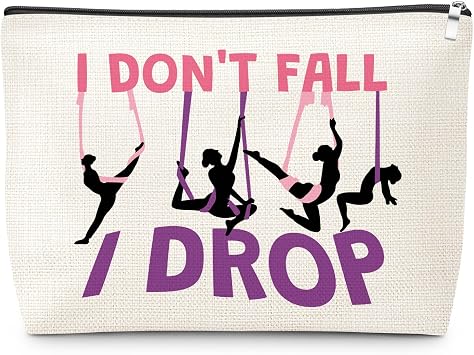 Dance Recital Gifts Ideas Makeup Bag Gift for Acrobatic Dancer Aerialist Gift for Ballet Lovers Inspirational Gifts for Coach Sister Travel Pouch Christmas Birthday Present Cosmetic Bag with Zipper
