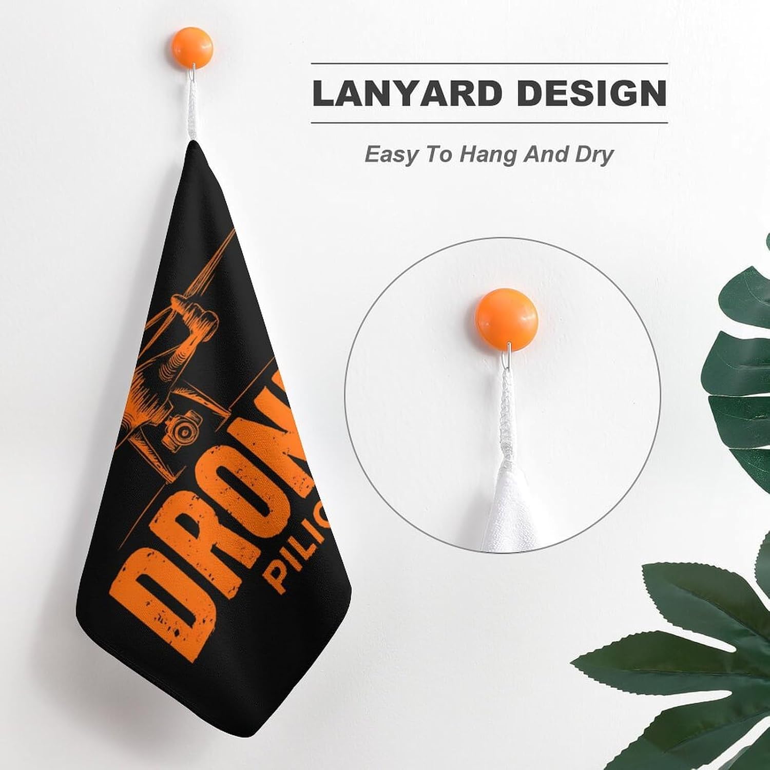 Drone Pilot Hand Towels for Bathroom Handkerchief | Absorbent,with Hanging Loop,Kitchen Towels,for Home Hotel,Soft
