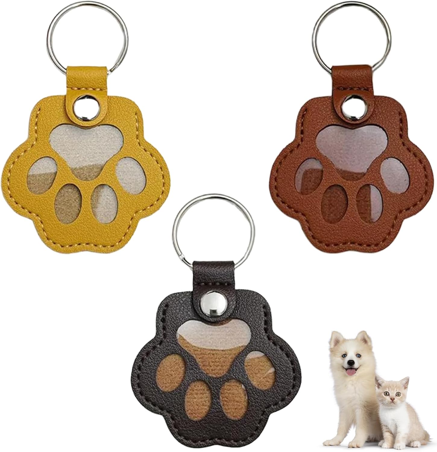 Cat Dog Hair Storage Keychain, Pet Hair Keychain, Fur Keepsake Keyring