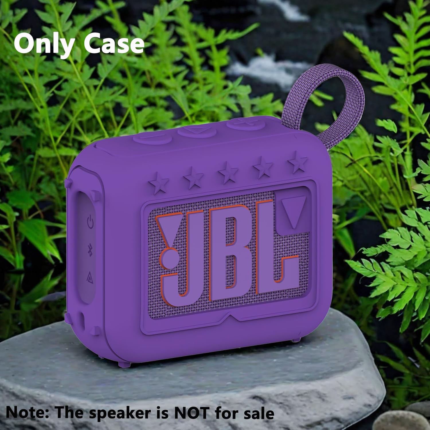 Silicone Cover Case Compatible with JBL Go 4 Ultra Portable Bluetooth Speaker, Soft Skin Sleeve for JBL Go 4 Pro Sound Speaker Accessories(Purple Case) - Image 6