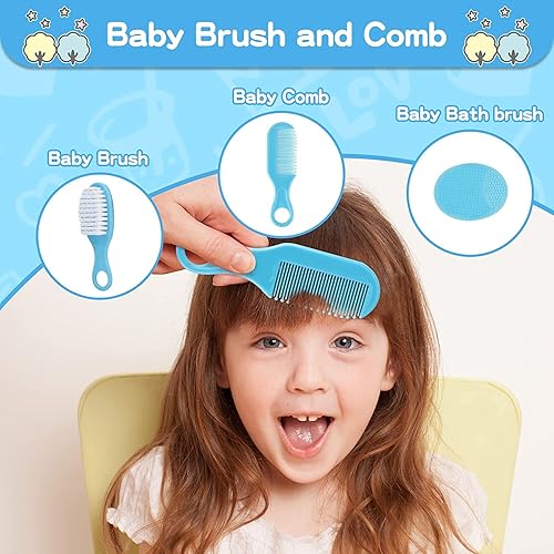 Miniatura 3 de Kit de cuidado de la salud y aseo del bebé, juego de seguridad 14 en 1 para recién nacidos, juego de cuidado de la salud con cepillo para el