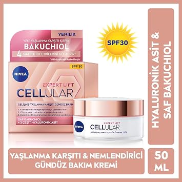 Nivea Hyaluronic Cellular + Elasticity and Contour Day Cream, Anti-Wrinkle Day Cream with SPF 30, Firming Face Cream for Strengthened and Elastic Skin