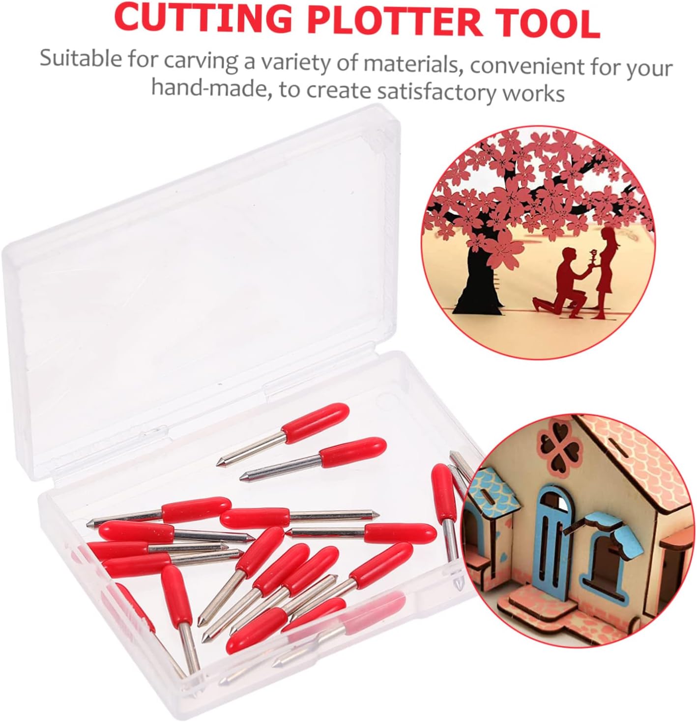 ARTIBETTER 20Pcs Engraving Cutter Blades with Angles High Precision Lettering Cutters for Style Cutting Plotters Compatibility for Engraving and Lettering Tasks