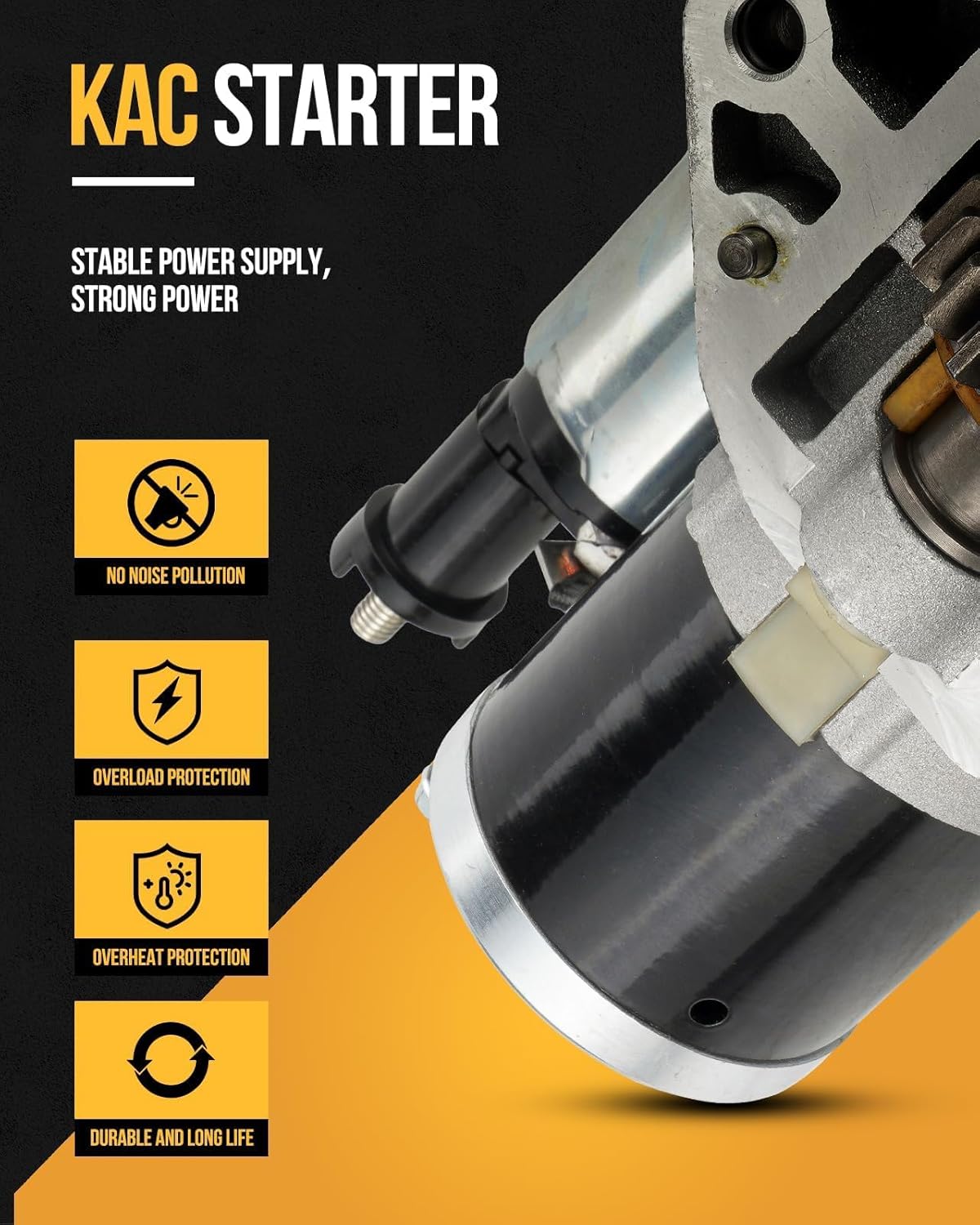 KAC Starter Motor,18493 Starter Fit for Chevy SBC BBC High Torque Tooth 305 396 454 Red 3HP Mini, 3HP, Tooth Flywheel: 153 168