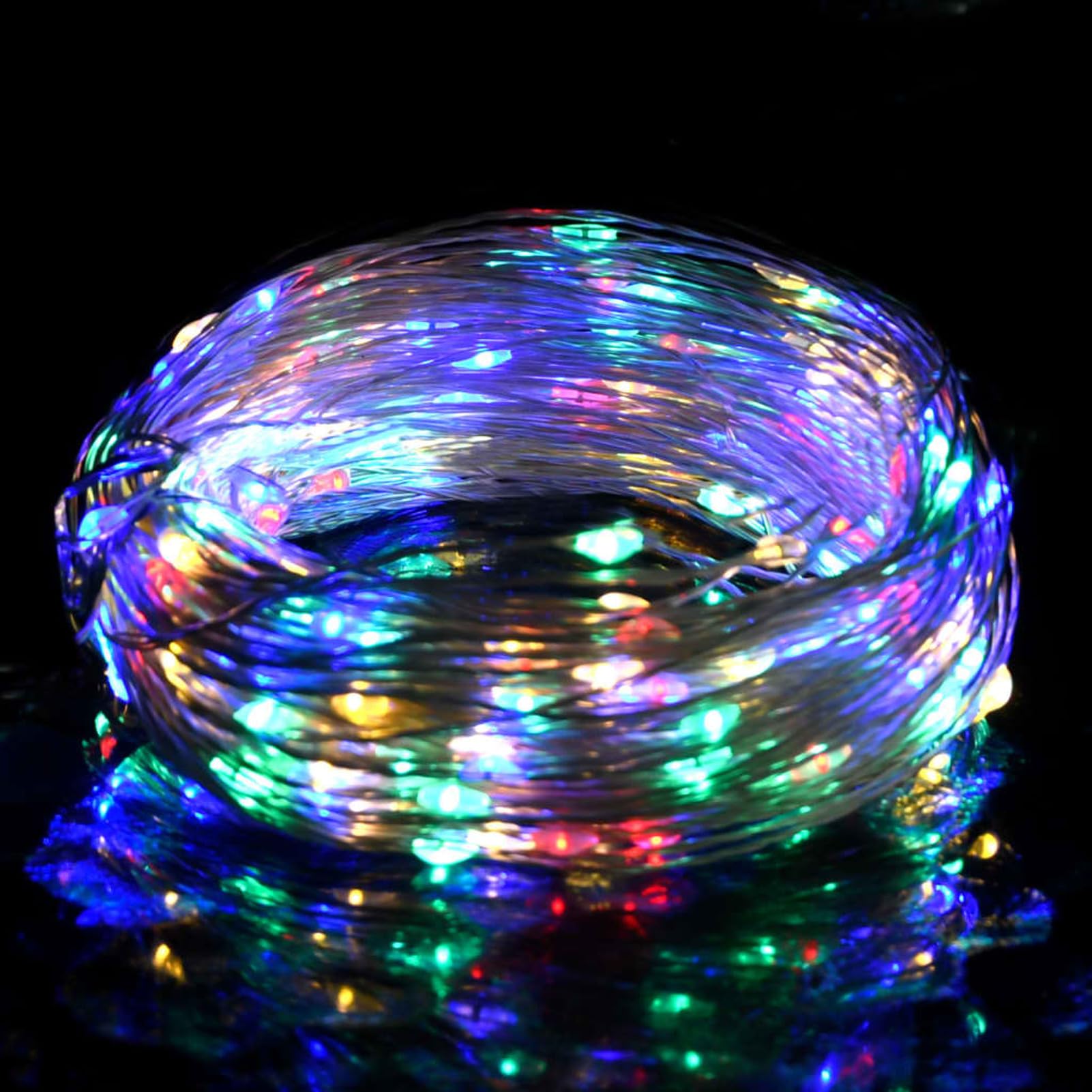 Homgoday Łańcuch świetlny LED z 300 diodami LED, wielokolorowy, 30 m, oświetlenie bożonarodzeniowe, na zewnątrz, do wewnątrz, dekoracja bożonarodzeniowa, na imprezę, wesele