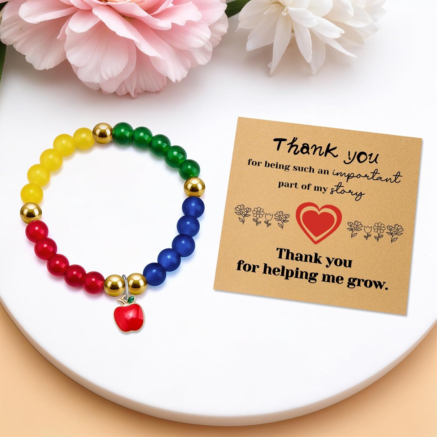 Thank You Bracelet for Women Teacher Appreciation Gifts Employee Appreciation Gift for Coworkers Teachers Friends Mom Her Boss Nurse Birthday Bracelet for Women Friendship Inspirational Bracelets - Image 4