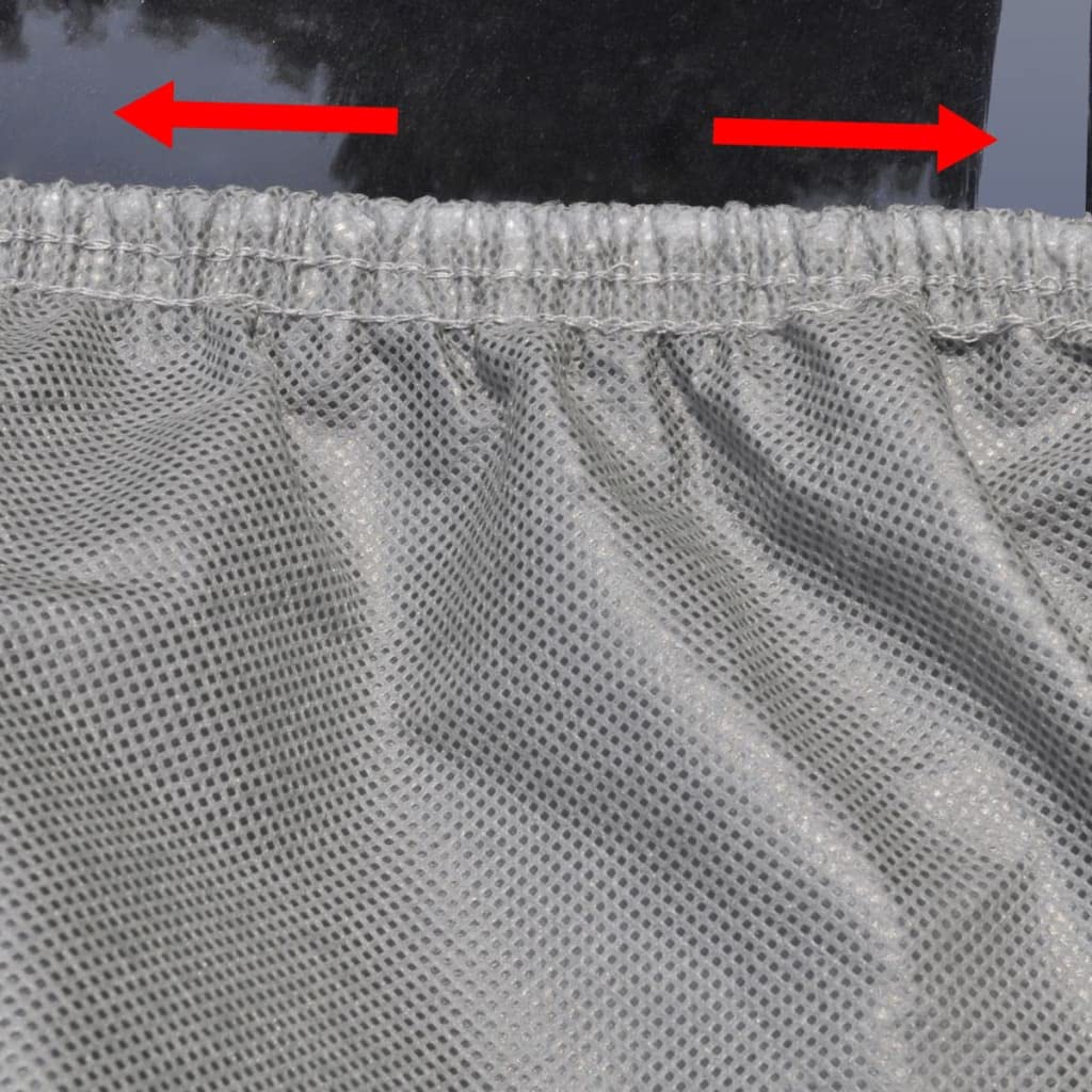 Vollgarage Vliesstoff XXL Autoschutzabdeckung 572x203x122 cm Grau, atmungsaktive, wasserdichte Autoabdeckung mit UV- und Schneeschutz, kratzfeste Abdeckplane für PKW, KFZ
