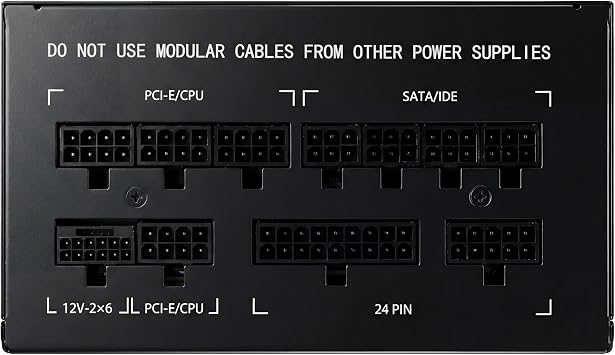 ESGAMING 1200W 80+ Gold Fully Modular Compact Gaming Power Supply, ATX 3.1 & PCIe 5.1 Ready, Native 12V-2x6 Cable,5 Year Warrranty