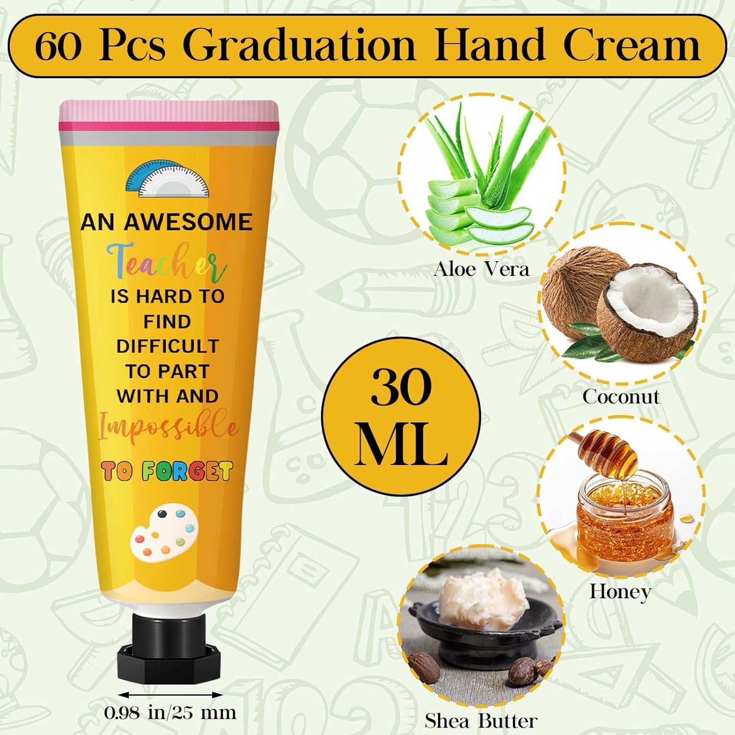 Leelosp 60 Pcs Teacher Appreciation Gifts Bulk Hand Cream Set Travel Size Thank You Gifts for Teachers Coworkers Graduation & End of Year Party Favors 2026 Teacher Appreciation Week