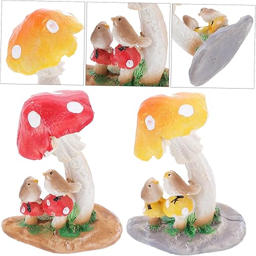 Miniatura 5 de IMIKEYA 12 Pcs Mushroom Ornament Resin Craft Adornment Figurine Ornament Home Scene Decor Small Figurine Decor Creative Adornment Exquisite Figurine