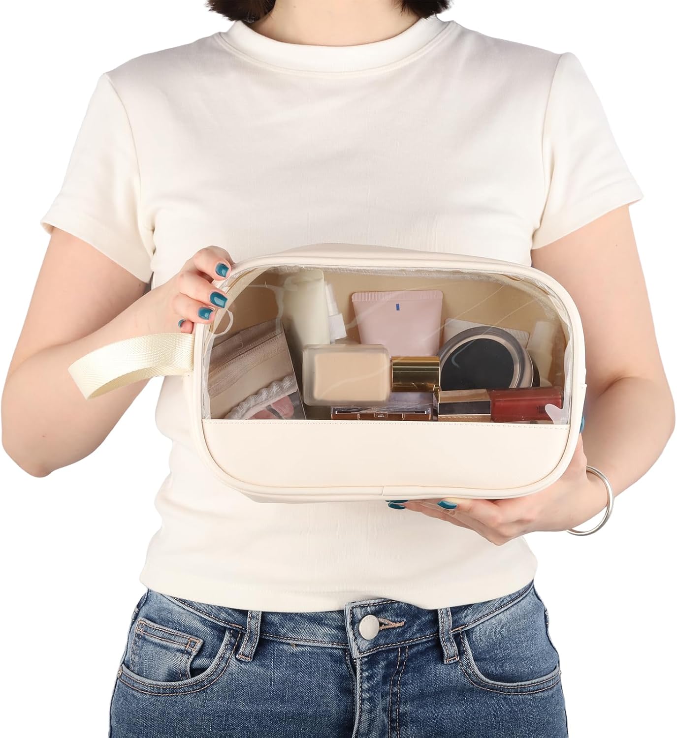 PWHAOO Car Racing Inspired Gift Car Racer Fan Transparent Makeup Bag Leather Cosmetic Bag Racing Fandom Merch (C S Car Racer TM) - Image 7