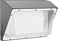 Vista 1 de Paquete de luz LED de pared 120W 18,000LM, fotocélula del atardecer al amanecer, luz de seguridad impermeable IP65, carcasa de aluminio, iluminación