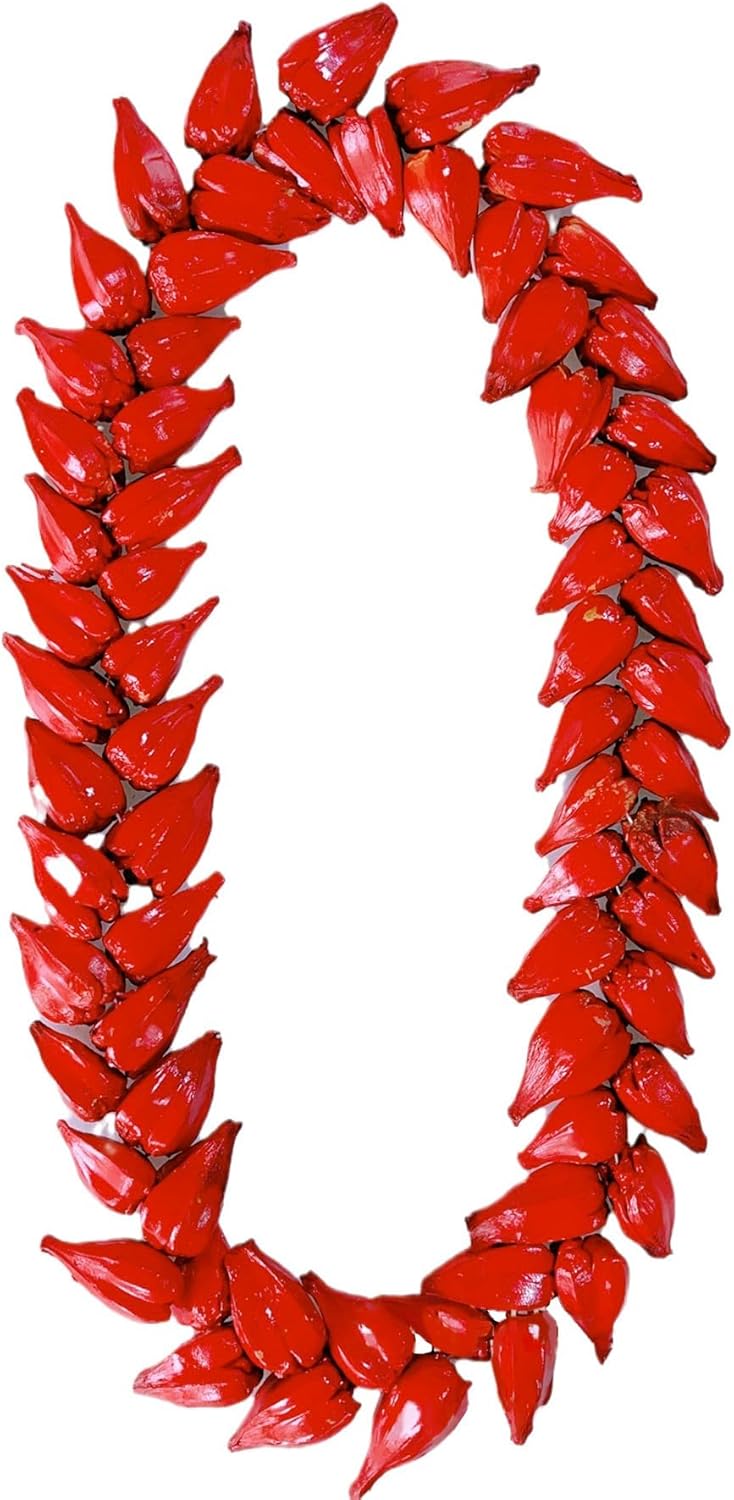 Ula Fala Necklace Samoa Red Ula Fala Red Chain Natural Decor Beach Gifts