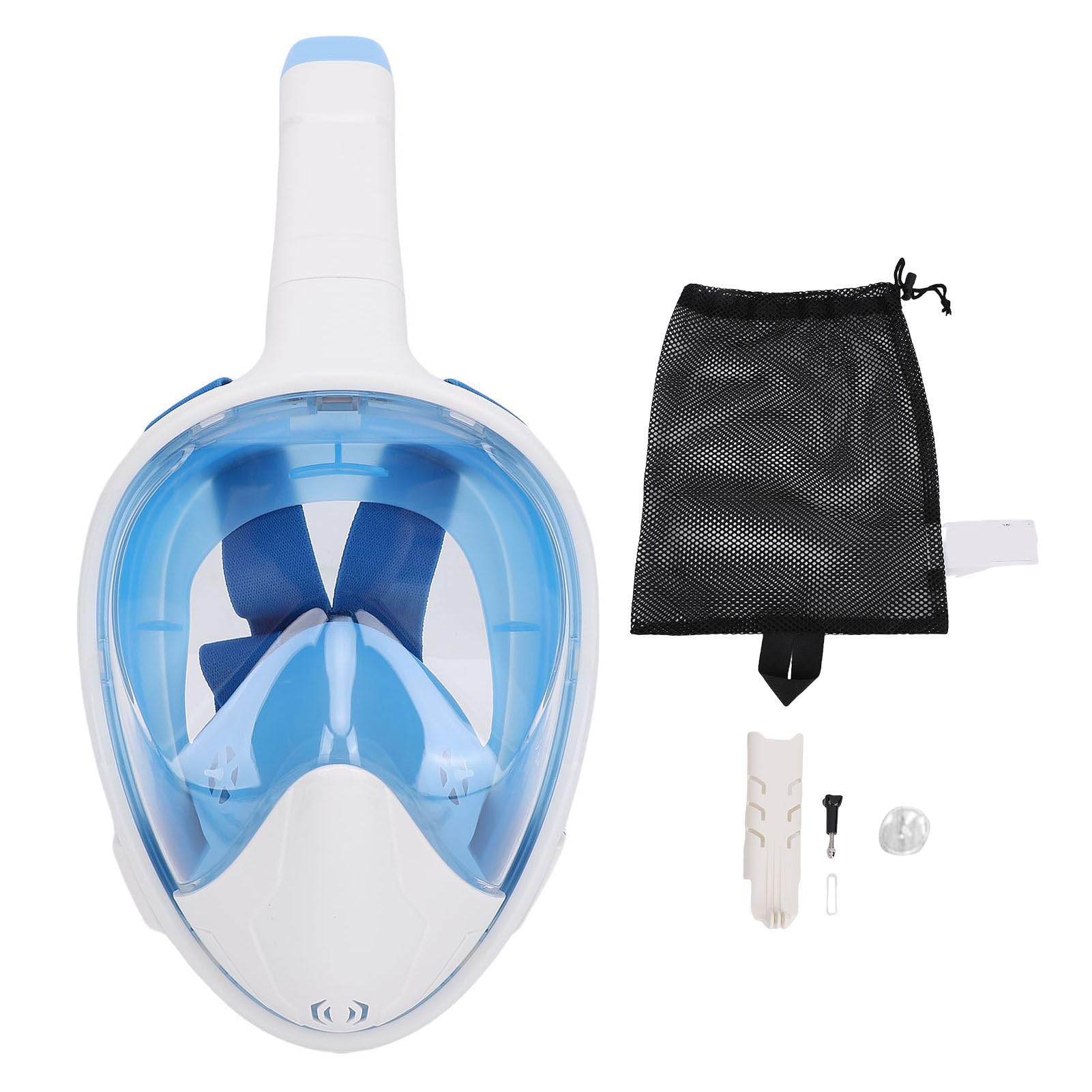 Cryfokt Occhialini da Snorkeling Integrali, Dry Top Antiappannamento Vista Panoramica a 180 Gradi Maschera da Snorkeling, Guarnizione in Silicone Liquido con Fascia per la Testa Regolabile per Adulti