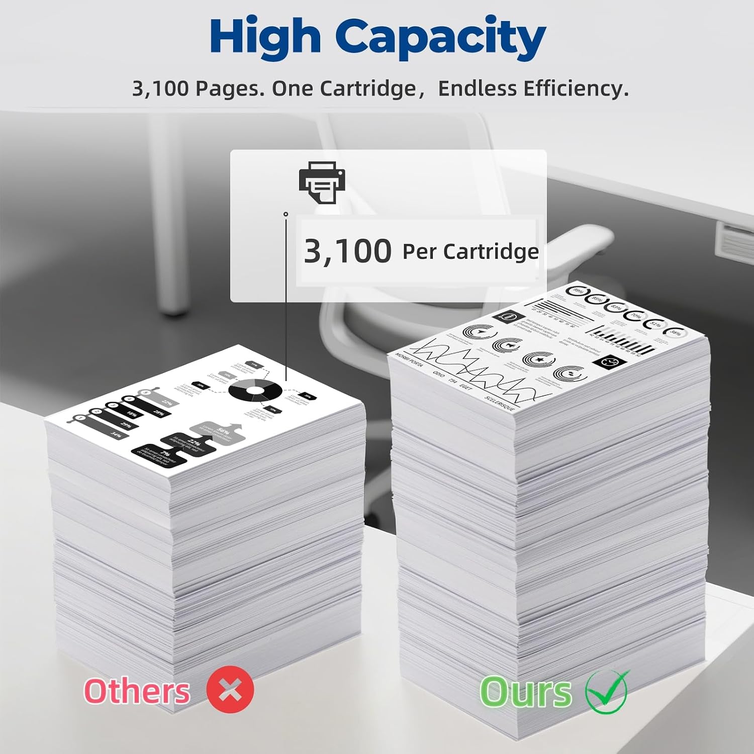 26A Toner Cartridges High Yeild for HP 26a 26X CF226A Toner Replacement Works with LaserJet pro M426dw M402n M402d M402dn M402dw for LaserJet Pro MFP M426fdw M426fdn Printer (2 Black,High-Capacity)