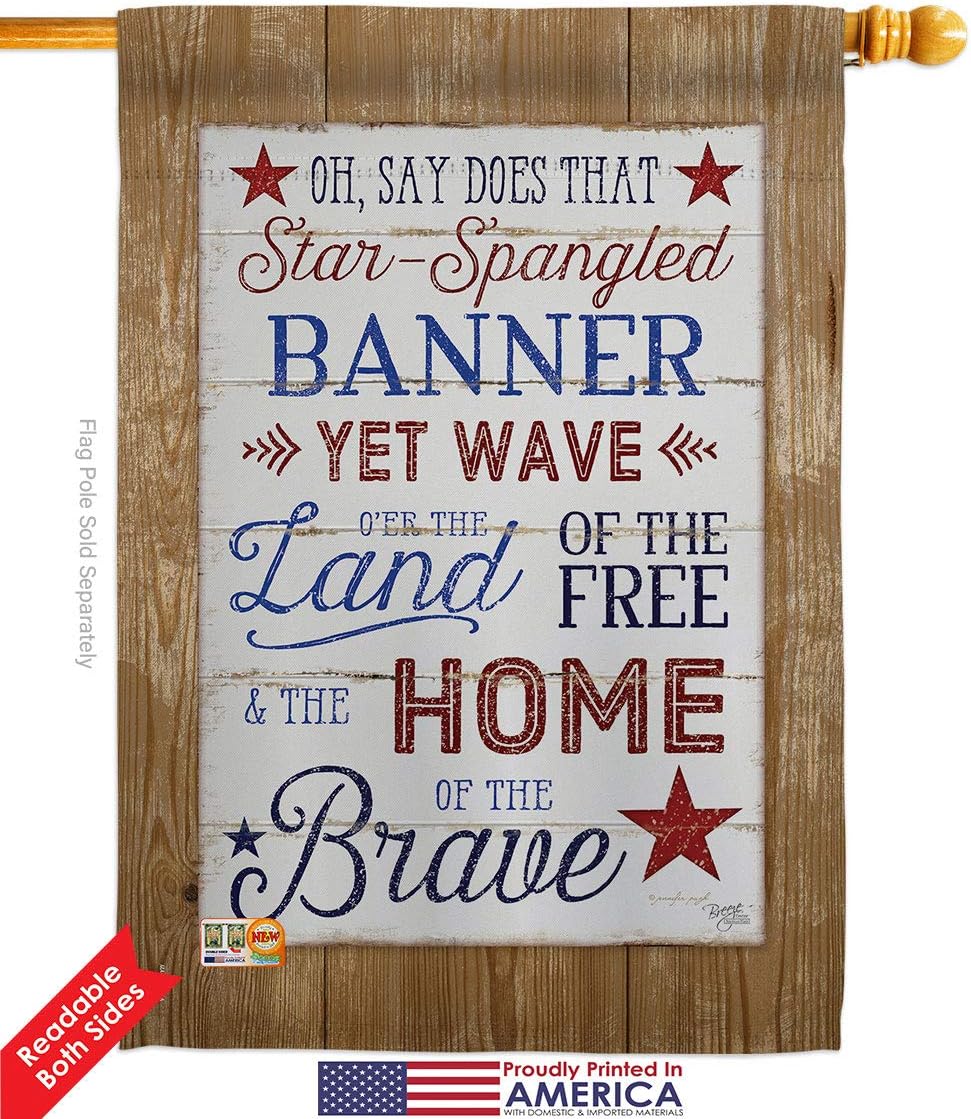 Star and Stripes Spangled Pride Garden House Flags Set Patriotic Patriotism Independence Memorial United State American Small Decorative Gift Yard Banner Double-Sided Made In USA 28 X 40