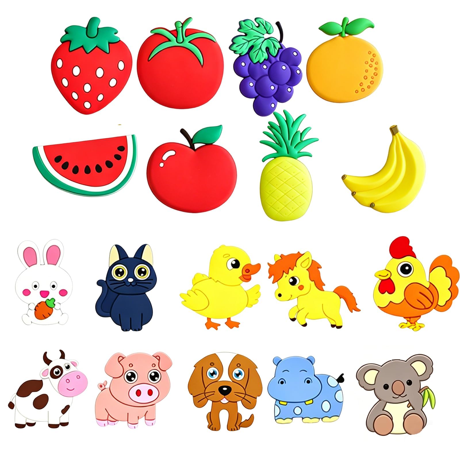 18Pcs Magnetic Animals for Toddlers – Adorable Kids Fridge Magnets Set with Strong Hold, Cute and exquisite appearance, Durable and Educational Toddler Magnets for Learning Play