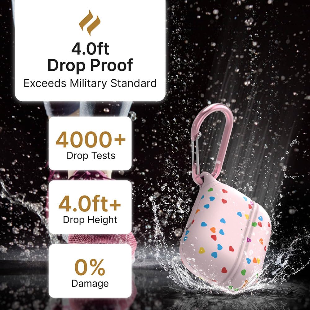 Catalyst Custodia impermeabile Special Edition per AirPods Pro, compatibile con ricarica wireless, custodia protettiva antiurto e a prova di caduta, pelle morbida, con moschettone - Sweetheart