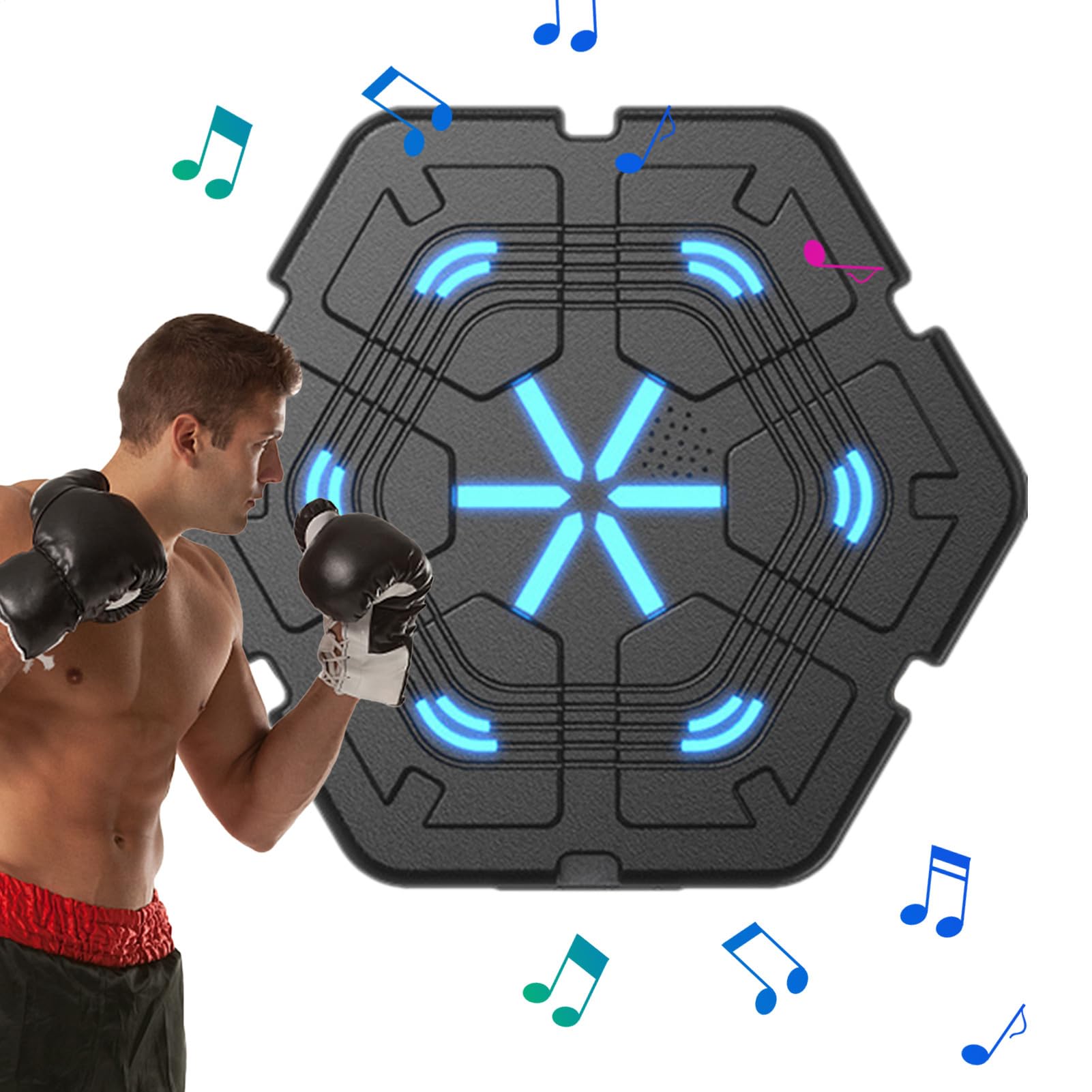 Macchina da boxe musicale - Obiettivo digitale da parete da boxe | Pad per allenamento da boxe | Cuscinetti per allenamento per macchina da allenamento 2000 mAh ricaricabile a parete per adulti