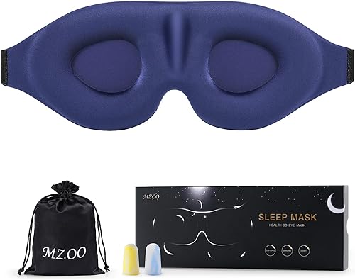 Miniatura 8 de Máscara de ojos para dormir para hombres y mujeres, paquete de 2 antifaz contorneada 3D para dormir y vendar los ojos, máscara de sueño nocturna