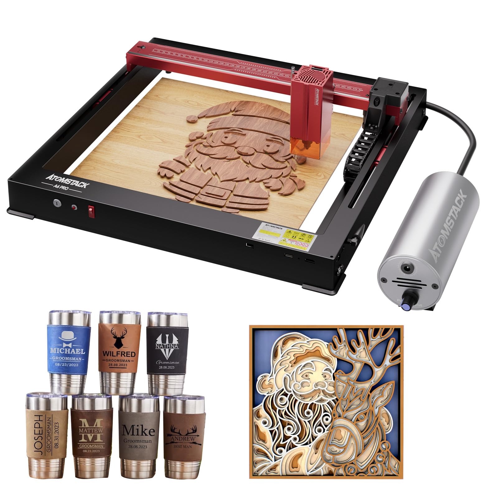 ATOMSTACK A6 Pro Laser Engraver 6W, 40W Laser Engraving Machine with ...