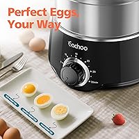 Vista 5 de Hard Boiled Egg Cooker - CACHOO 14-Egg Rapid Stainless Steel Egg Boiler with 30-Min Timer & Auto Shut Off, Compact Electric Vegetable Steamer for