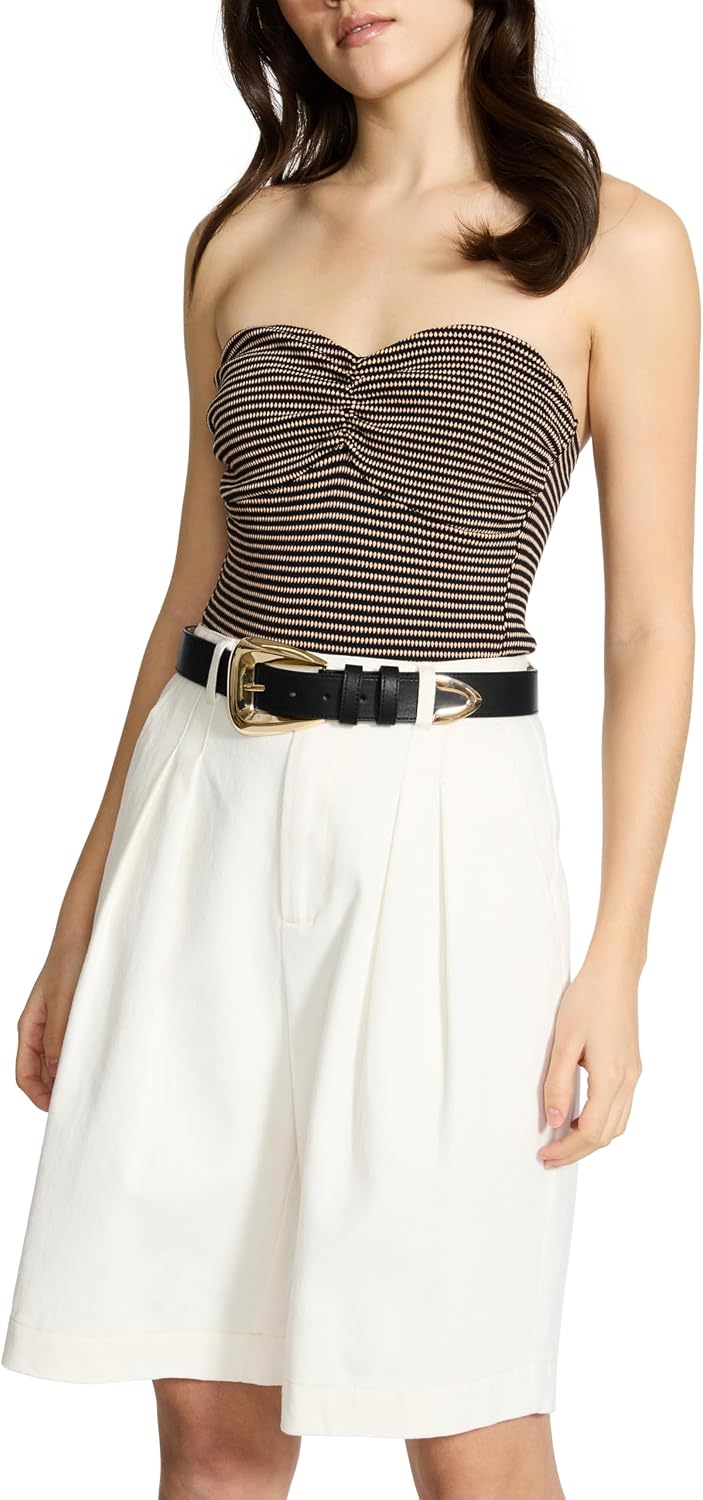 Steve Madden Women's Black Everday Casual Dress Pant Belt