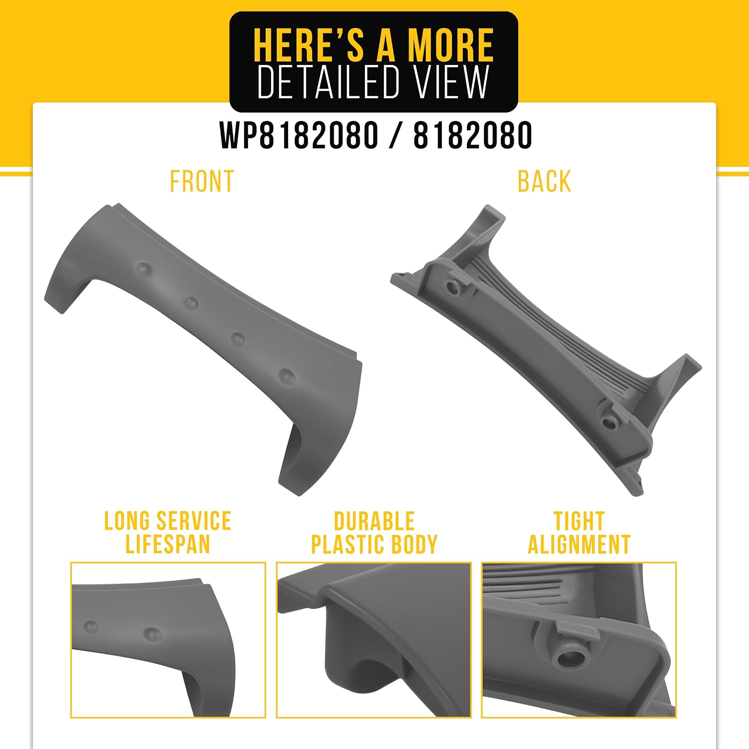 WP8182080 8182080 Washer Door Handle for Whirlpool AP6011757 PS11744956