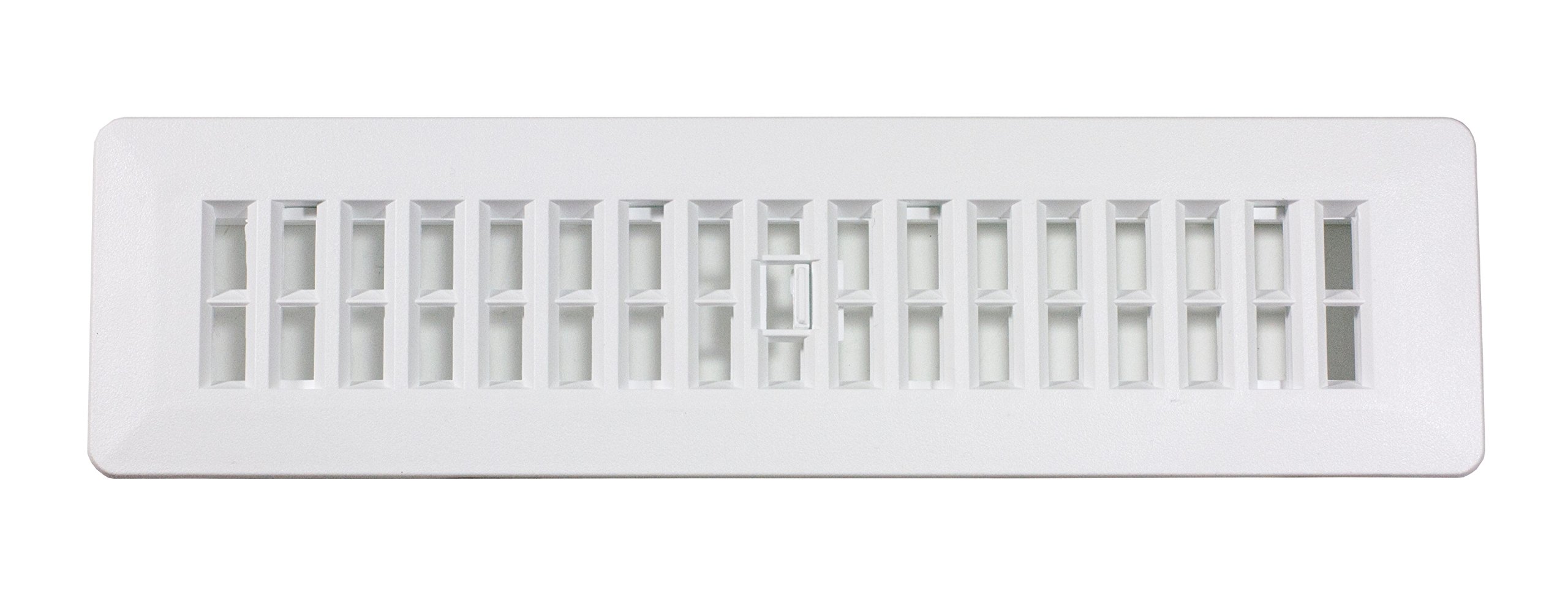 Decor Grates PL212-WH Floor Register, White, White Finish, 2x12 Inches - Image 4