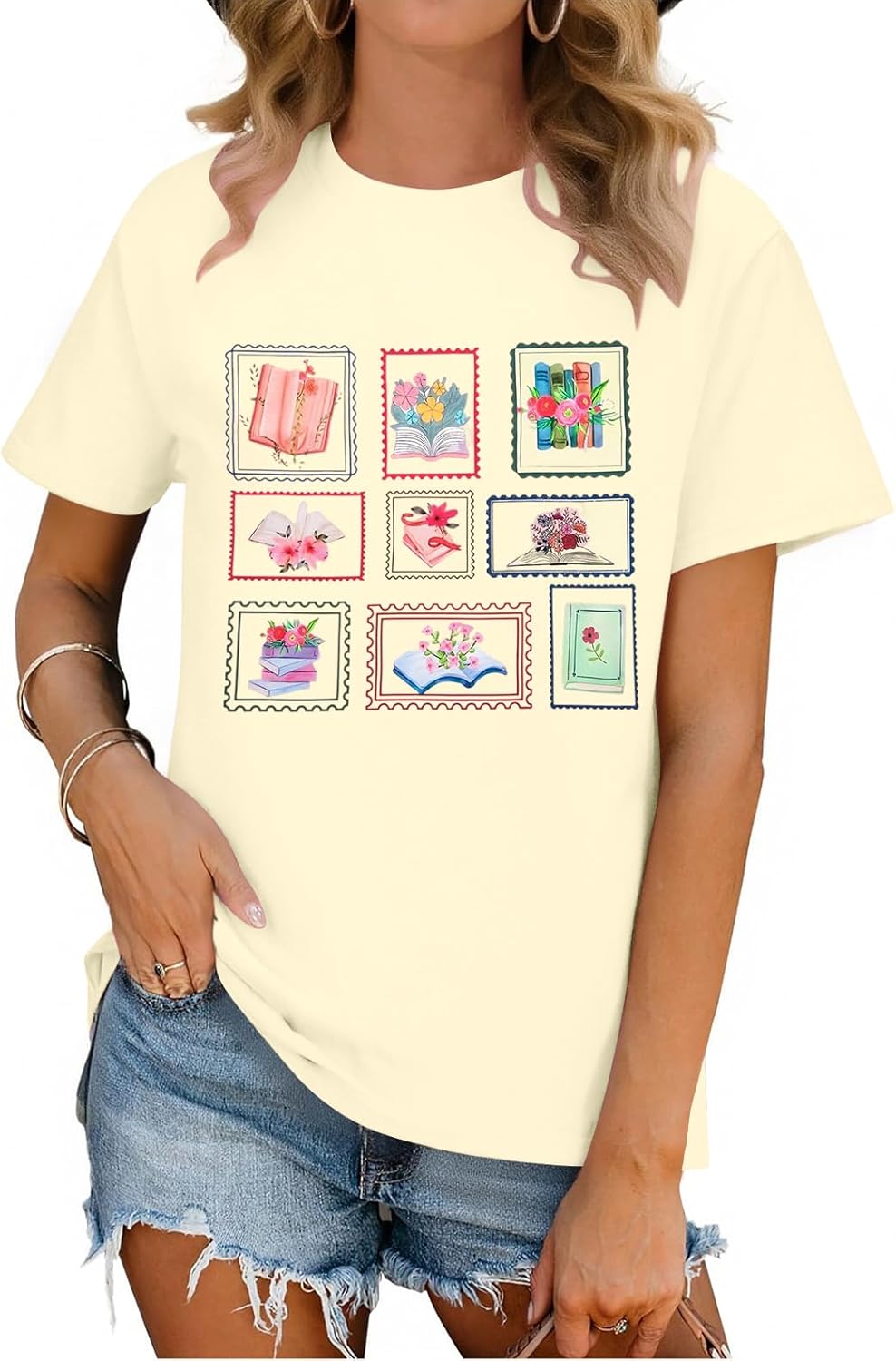 Book Shirt for Women Reading Teacher Shirts Book Lover Tshirt Cute Bookworm Teacher Short Sleeve Tops - Image 6