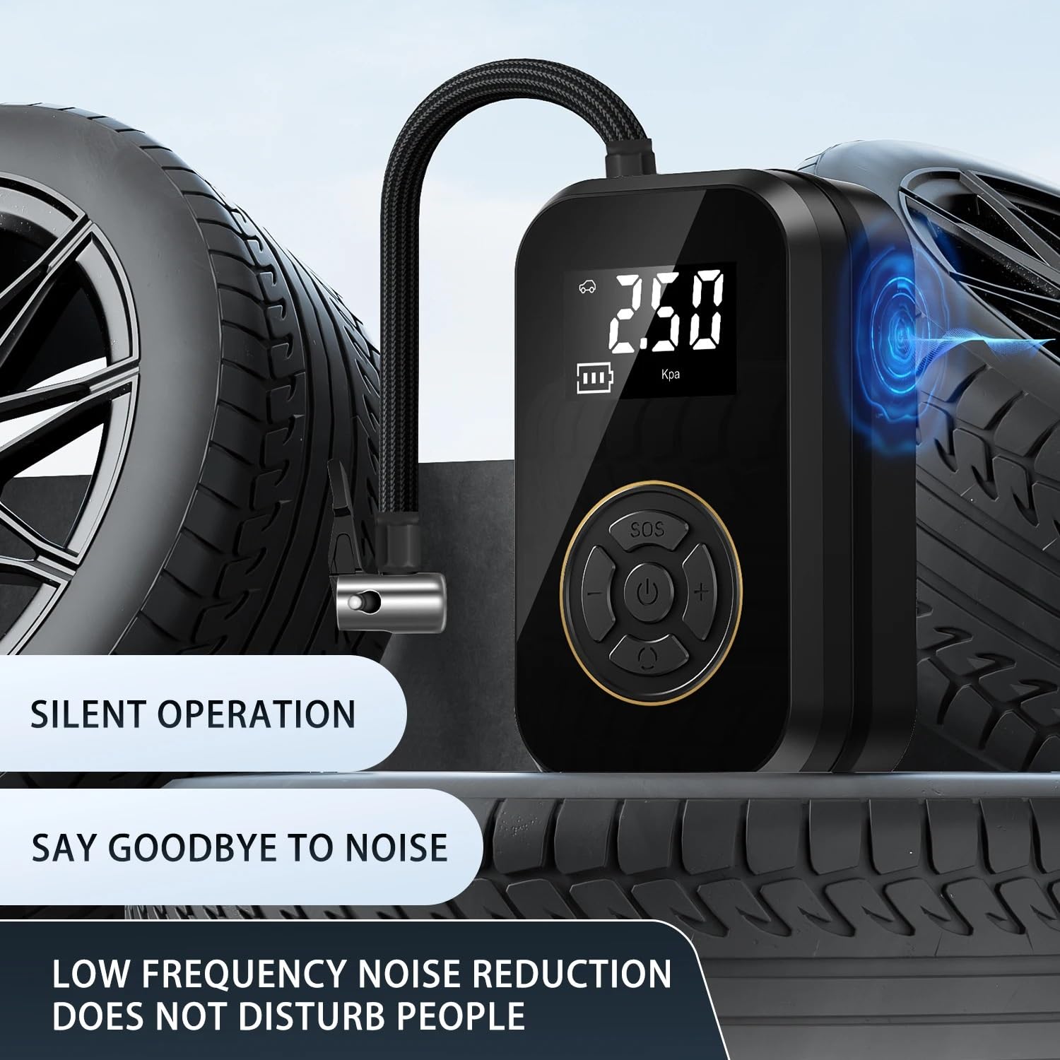 Compresseur Air Gonfleur de pneu portable sans fil Gonfleur Electrique