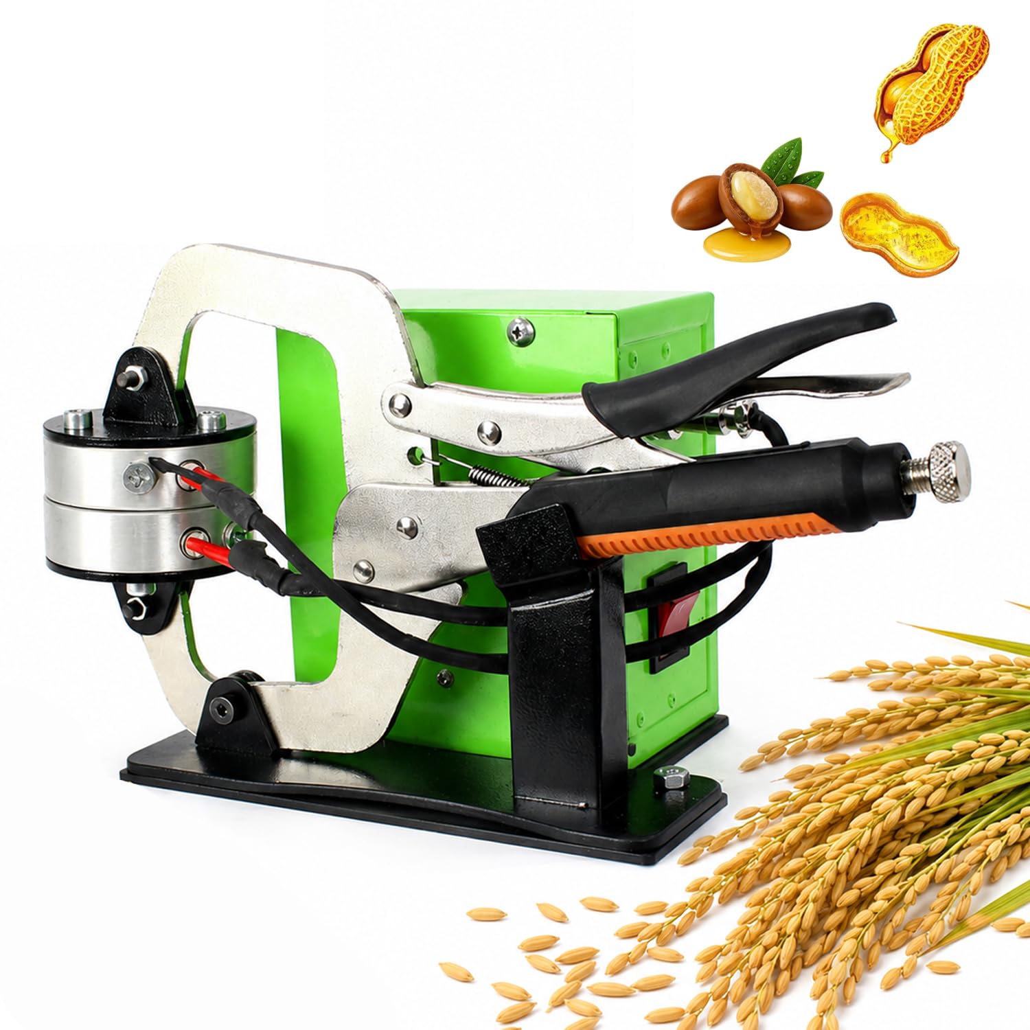 HiJiuAn Rosin Heat Press Machine, Digital Display Extraction Tool, With 2.8 Inch Dual Heated Plates, 600lbs Adjustable Pressure Handle And Knob, For Oil Wax Solventless Processing