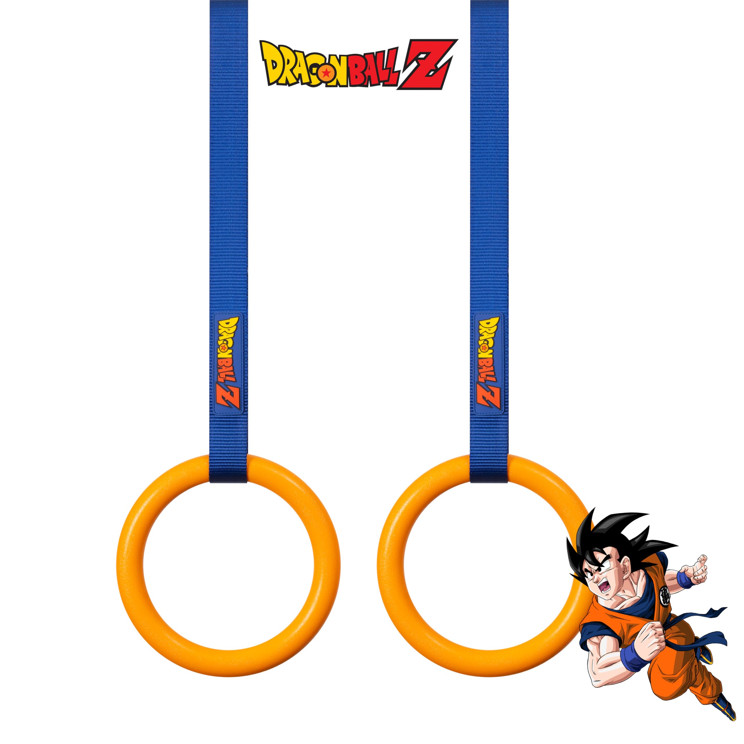 GRAVITY FITNESS Dragon Ball Z - Anelli da ginnastica in legno per esercizi muscolari, tuffi e trazioni, attrezzature per allenamento a corpo e accessori per ginnastica a casa
