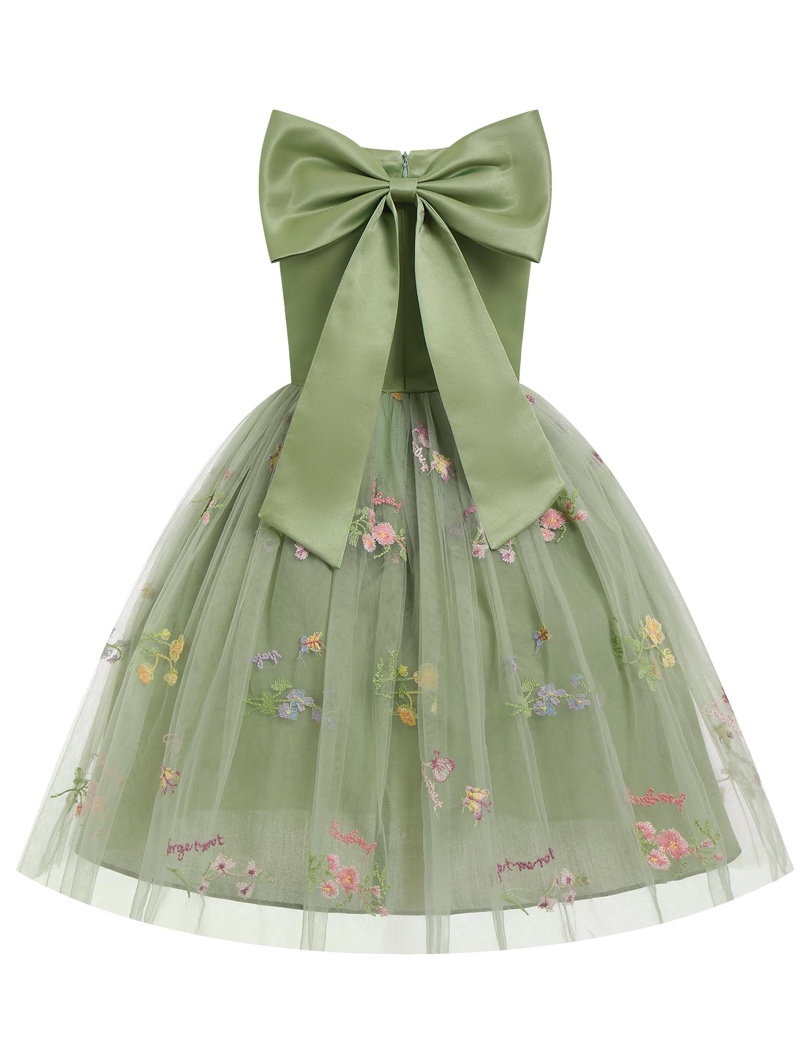 IDOPIP Kleinkind-Blumenmädchenkleid, Blumenmädchenkleid, Tüll, Pary