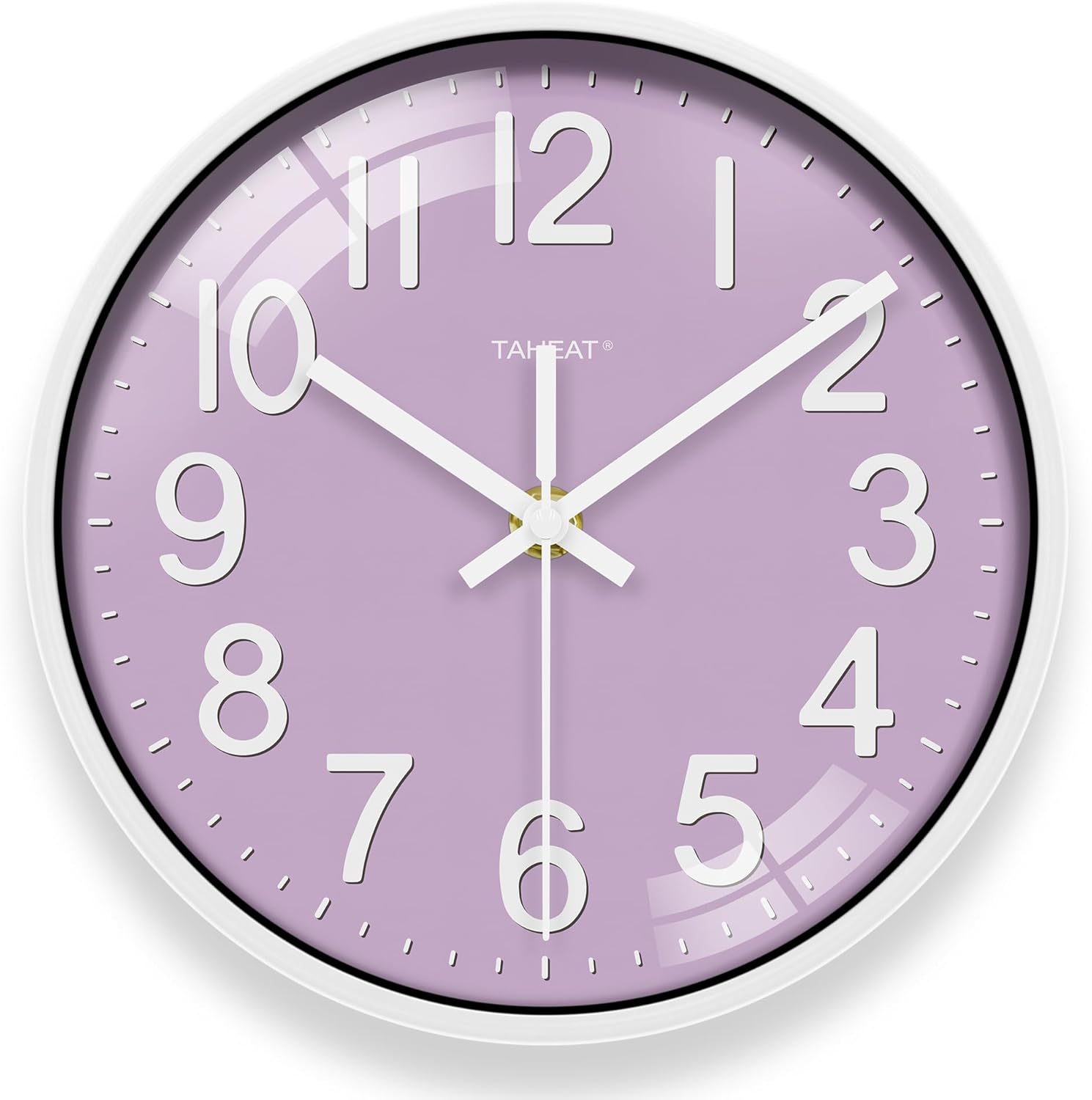 Mnsruu Orologio Da Parete Silenzioso 24 Cm - Acrilico Quadrante Dipinto A Olio, Numeri Arabi, Per Soggiorno E Cucina