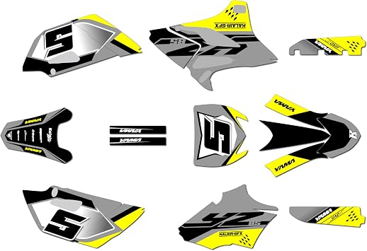 Graphics Kit for Yamaha YZ85 2015-2021 VENOM Series Yellow 09 Mil - Dirt pit bike motorcycle stickers, dirtbike racing automotive decal motocross accessories no-plastics