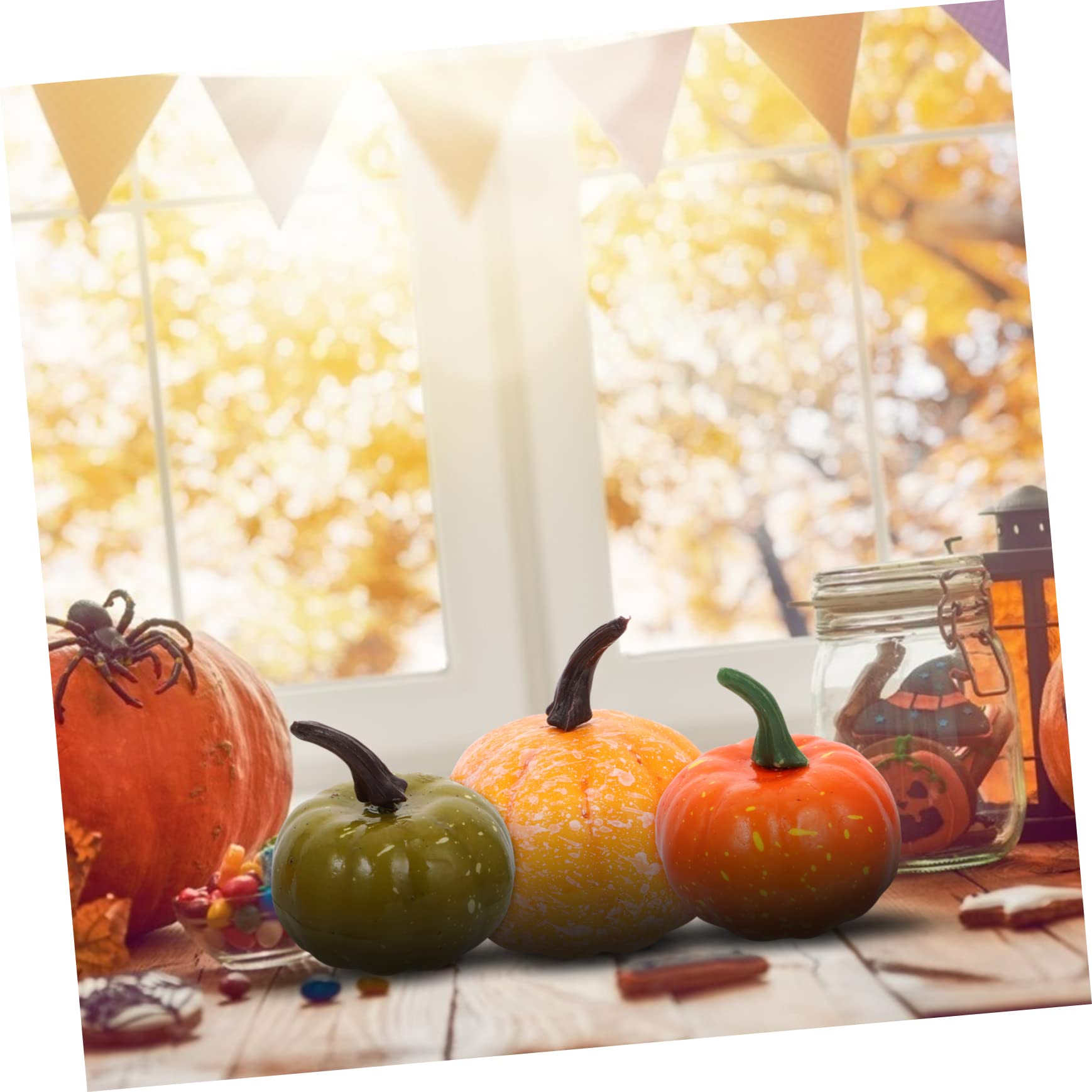 Zerodeko 360 Pz Kit zucca in schiuma zucche halloween zucche di halloween verdura caduta artificiale modelli di zucche di bacche artificiali arredamento vegetale Modelli decorativi pianta