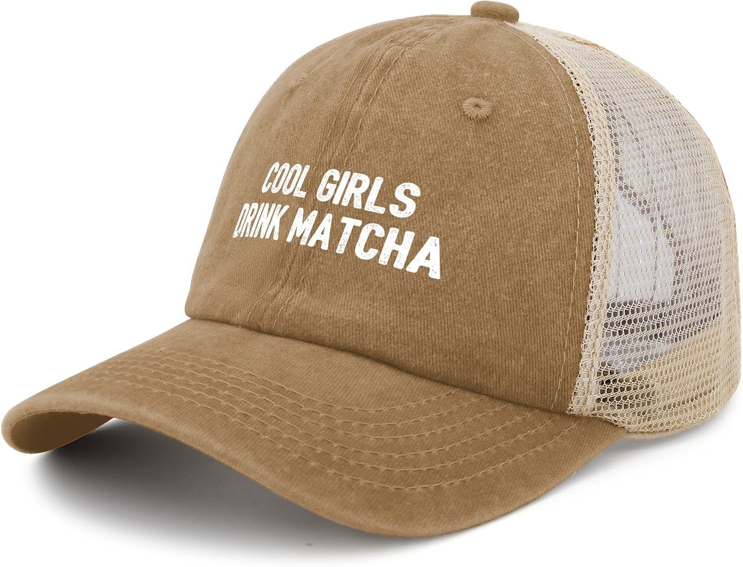 Cool Girls Drink Matcha Hat Funny Trucker Hats Men Dad Hats Funny Birthday Gifts image 2