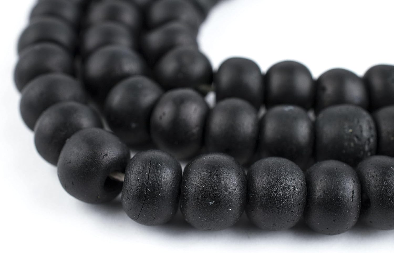 The Bead Chest 108 10mm Grey Bone Mala Beads - Handmade Fair Trade Nepal Prayer Rosary Beads Necklace for Mediation, Yoga, Jewelry Making, Crafts