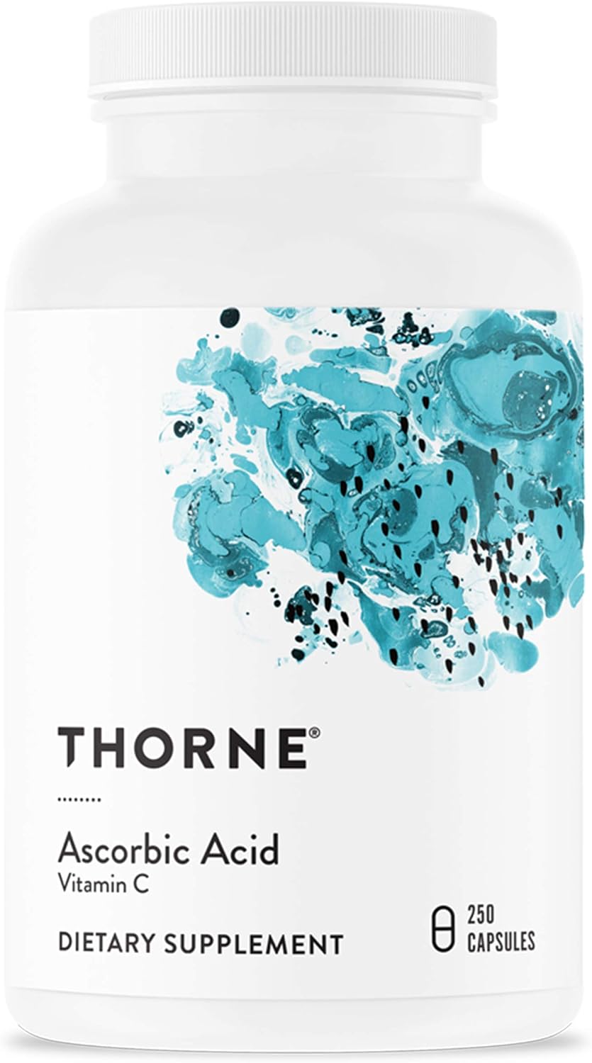 Thorne Research - Ascorbic Acid (1 Gram) - Vitamin C Supplement for Antioxidant Support and Healthy Immune Function - 250 Capsules