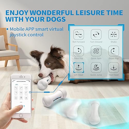 Miniatura 2 de Wickedbone Smart Bone juguetes interactivos para perros control de aplicación inteligente electrónico automático para mascotas juguetes para perros