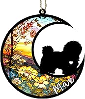 Vista 52 de Memorial personalizado para perro, adorno de Navidad de perro pastor alemán con nombre, razas personalizadas, atrapasador de luz para pérdida