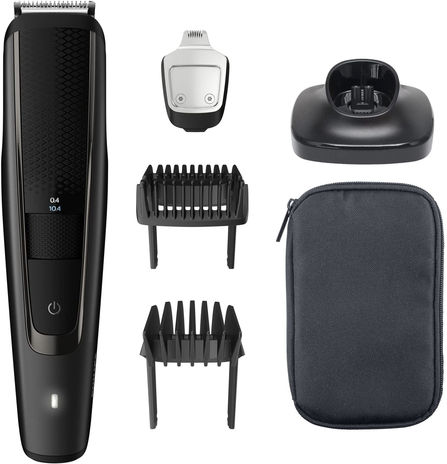 Philips Barbero Serie 5000 BT5515/15 - Recortadora de barba con 40 posiciones de longitud, resistente al agua y cuchillas metálicas autoafilables