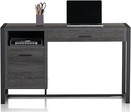 Miniatura 4 de RealSpace DeJori - Escritorio de 51 pulgadas de ancho, color carbón